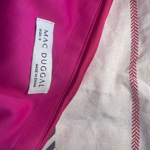 MAC DUGGAL CUT OUT ONE SHOULDER SATIN GOWN - Picture 7 of 8